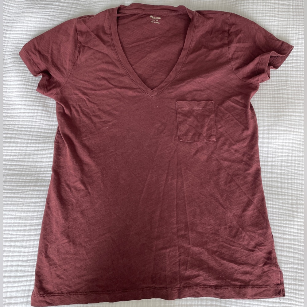 Madewell Whisper Cotton V-Neck Pocket Tee